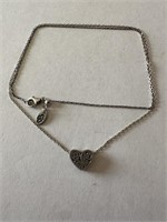 JOURNEY BY LOIS HILL STERLING SILVER HEART NECKLAC