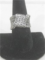 Sterling Tested Marcasite Ring See Info