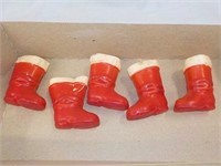 5 Antique Candy containers Santa's Christmas