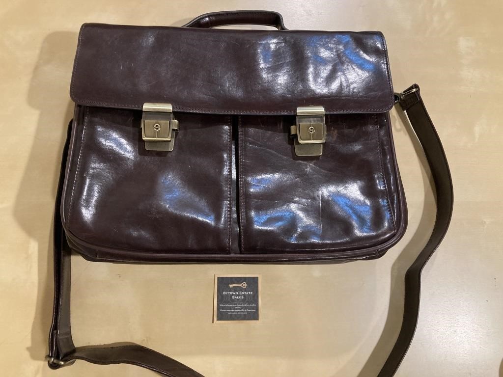 Genuine Leather Messenger Bag/Soft Briefcase