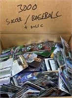 3000 mixed sports cards