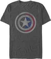 Marvel Mens Distressed Captain America Shield T-Sh