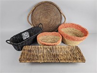 Vintage Woven Decor Baskets & Trays