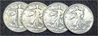 (4) W. Liberty Half Dollars: 1942-P&S, 43-P&S