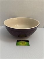 Longaberger 11” Purple mixing bowl