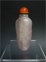 Chinese Rose Quartz Snuff Bottle
