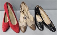 3 Pairs Of Lady's Vintage Ferragamo Shoes