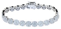 Round Brilliant 5.00 ct Lab Diamond Bracelet