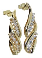14kt Gold 1.00 ct Natural Diamond Earrings
