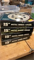4 boxes of 15" Metal Wheel Covers