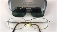 Luxotica Titanium Glasses, Sunglasses Clip Incase