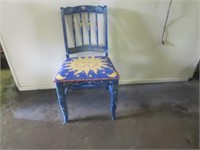 ~LPO- Whimsical Sun And Moon Hand Painted Chair (