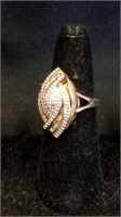 Gold Plated Sterling Silver Ring Size 7
