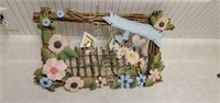 Decorative twig Welcome Friends wall hanging 16 x