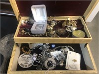 Jewelry box with costume jewelry