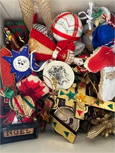 Box of Vintage Christmas Ornaments