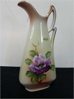 Vintage 8.25 inch pitcher/vase hand painted in