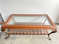 Glass top coffee tables 52” x 29”