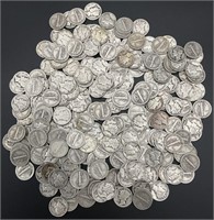 220 Silver US Mercury Head Dimes Pre 1946