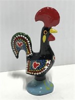 Petite metal rooster figure