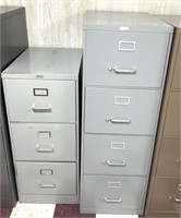 3-4 drawer metal filing cabinets