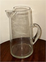 Clear Glass Hand Blown Pitcher