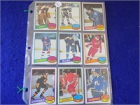 2 Sheets O-Pee-Chee Hockey Cards 1980 & 1982
