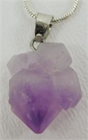 Amethyst Stone, Pendant and Chain