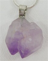 Amethyst Stone, Pendant and Chain