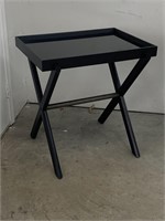Sleek & Modern Black Occasional Table w/ Glass Top
