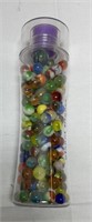 Container of Glass Marbles