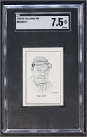 Babe Ruth 1950 Callahan HOF Baseball Card SGC Grad