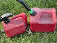 Gas cans.  2 gallon and one gallon