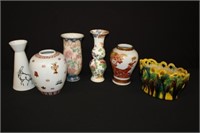 Group of 6 Vases and planter