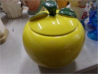 Yellow apple cookie jar