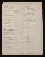 [Jesse James's Death, Rare Missouri Paper]