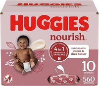 10-PACK HUGGIES NOURISH SCENTED WIPES