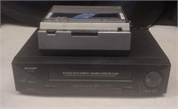 Sharp VHS Player & Kinyo VHS Rewinder