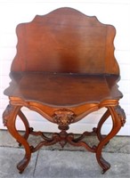 Victorian Carved Lift Top Game Table