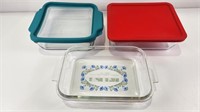 (3) Glass Casserole Dishes