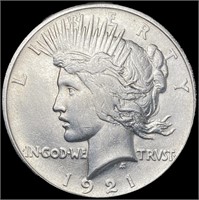 1921 Silver Peace Dollar NEARLY UNCIRCULATED