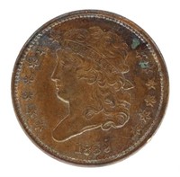 1832 US CLASSIC HEAD HALF CENT COIN XF/AU