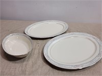 (2) Serving Platers and Bowl by Lenox
