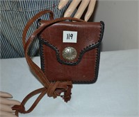 Souvenir leather pouch