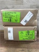 2-500 pack brown paper sacks