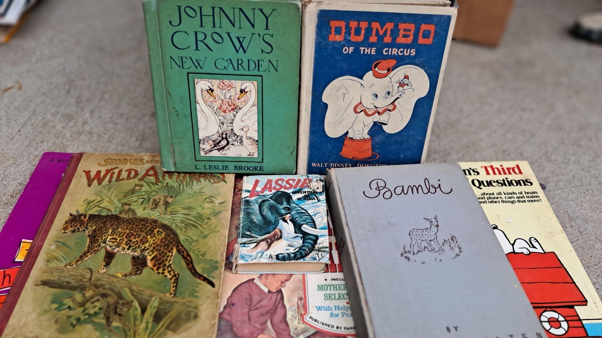 Children's Book Lot some 1st Ed Bambi Dumbo Lassie