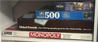 Monopoly, global pursuit, puzzles