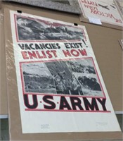 WW II poster "Vacancies Exist-Enlist Now"