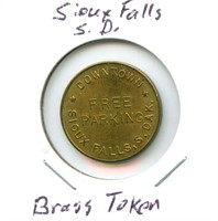 Sioux Fall S.D. Brass Token