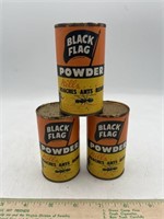 Vintage new old stock, black flag powder